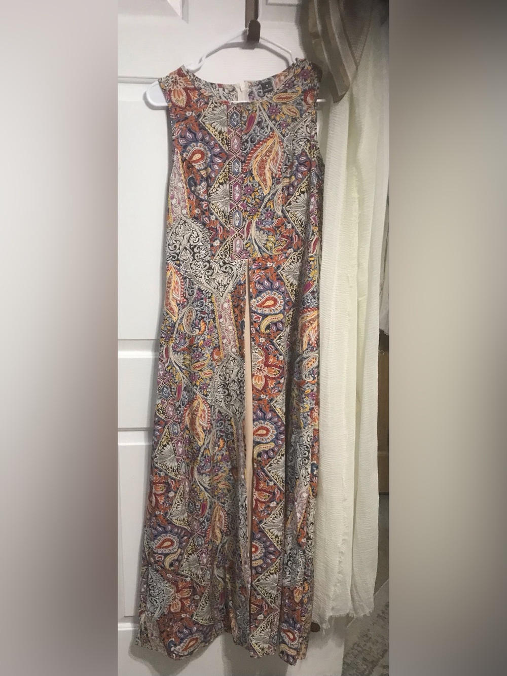 Women’s Multicolor Paisley Wide-Leg Jumpsuit Pants